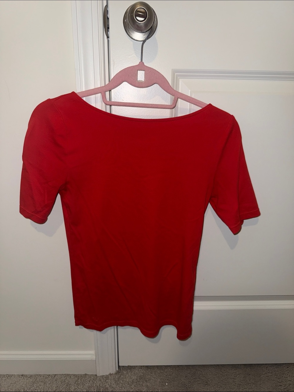 Lauren Ralph Lauren Red Short Sleeve Scoop Neck Tee